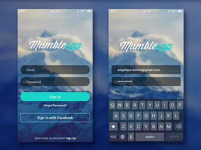 Mobile App Login Screen adobe xd app app login auth login mobile ui ux