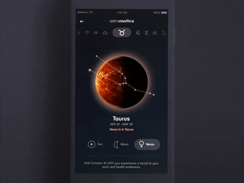 Example of 🌗 Astrology iOS App Exploration