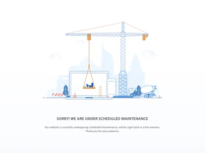 Under Maintenance Page illustration maintenance page under construction under maintenance user interface vector visual design
