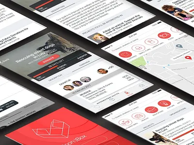 Boon Box ios charity mobile application app charity ios mobil ui ux