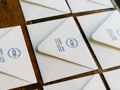 Y2Kasnic Wedding: Envelopes + Logo Stamp + Envelope Liner branding envelope ivory logo logo stamp return address rubber stamp stamp wedding wedding branding wedding logo y2k