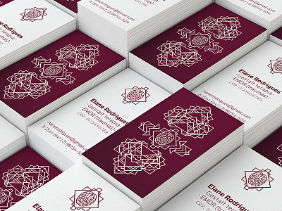Psychologist business card branding burgundy business card geometric masala psychologist wine