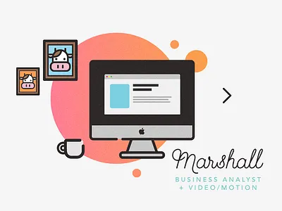 Team Section cow design farm flat gradient illustration landing office. computer script