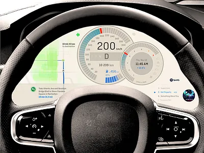 Electric Car Dashboard — UI Weekly Challenges S2 / W4/10