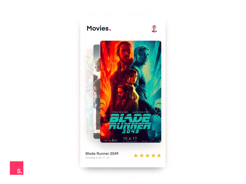 InVision Studio — Movies app concept cards design drag fan invision motion movies studio swipe swiping