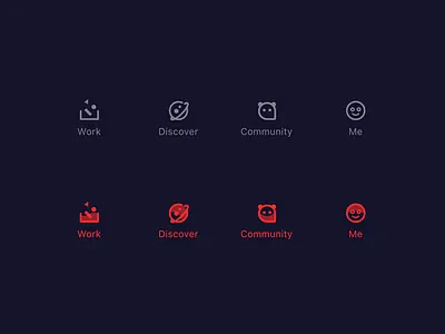Icon app icon branding community darren darrenwan discover icon logo me tab bar work