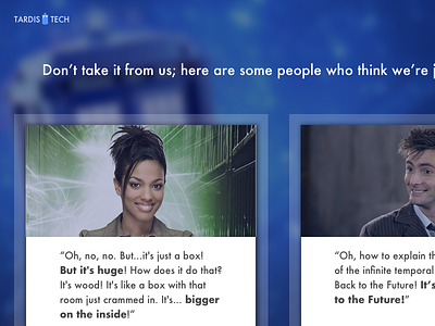 Daily UI 039: Testimonial daily ui daily ui 039 dailyui david tennant desktop doctor who testimonial web design