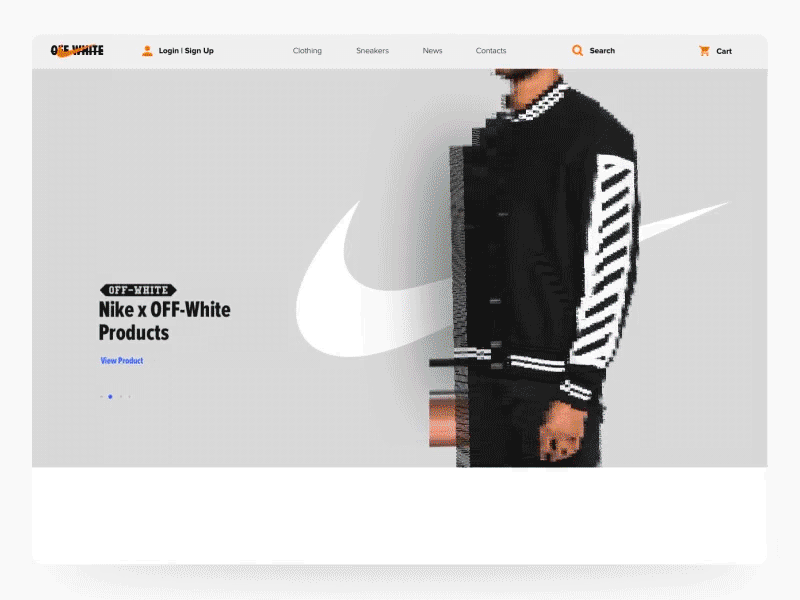 Sneaker's Landing acg dailyui landing nike off white shop sneakers ui ux