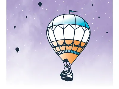 After Hours Poster show albuquerque balloon home hot air illustration poster screen printing