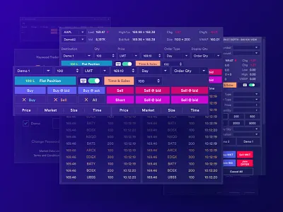 Trader2B Platform WIP dark darkui data finance fintech trader trading