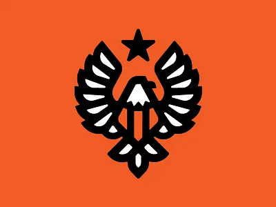 Peters Eagle Icon america american badge crest eagle logo monoweight pdco peters