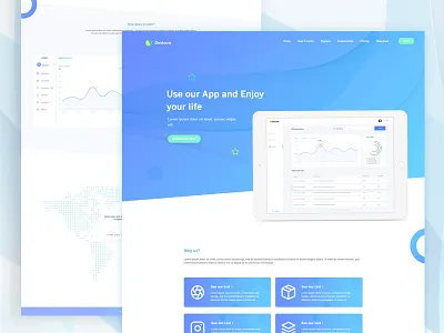 Landing Page Exploration (SaaS) #7 dashboard landing website design saas ui ux web app design