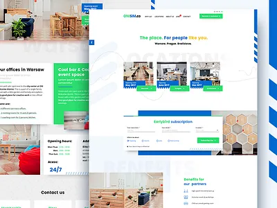 coworking office clean design experience homepage renting ui uidesign uxdesign web website