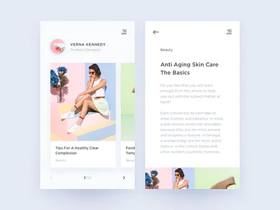 Daily UI #035 Blog Post 035 app beauty blog dailyui fashion mobile post ui ux