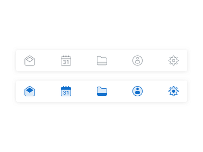 Icon Exercise app design brand design calendar icon contacts icon filled icon folder icon illustration line icon mail icon mobile design settings icon