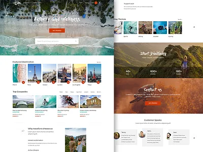 FunAway Redesign adventures funaway redesign travel traveller ui ux website