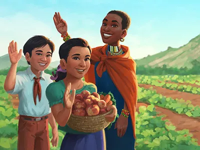 World Vision - Holiday Storybook character design characters children digital painting diverse illustration kids