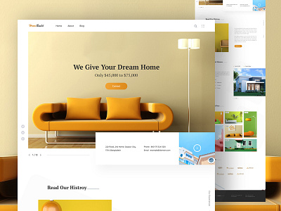 Real Estate - Corporate Site Design architecture color style font style interior real estate template simplicity ui design ux design web design