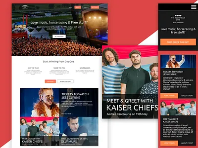 Music plus sport music responsive web design