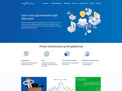 Paper Chain Management hochiminh home icometric illustrations landingpage management responsive vietnam