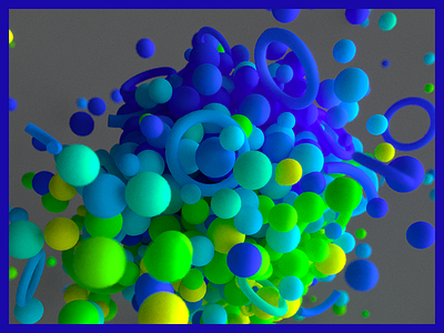 Chute abstract blue c4d green render study subsurfacescattering