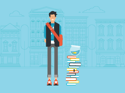 Student book college man school student