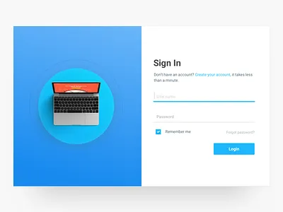 Sign In clean design gradient in interface landingpage login minimalist register sign up web