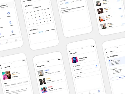 Chores App UI app chores design hire ios people ui