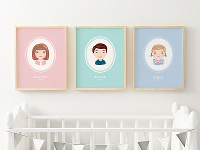 Lovely Little Faces Co character childrens portrait illustration portrait