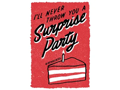 Introflirted #36 Surprise Party hand lettering introvert introverted lettering script type typography