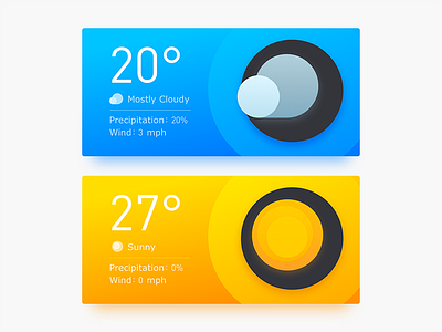 Weather Widget board cloud cloudy illustrator sandor sky sunny temperature thermometer weather widget wind