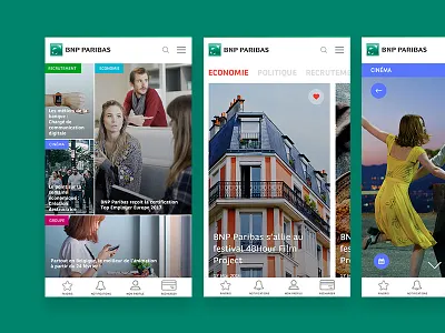 BNP Echonet clean concept hp intranet minimal mobile responsive website white