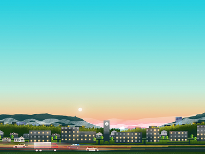 Central St. John's background car city dusk landscape newfoundland road street sunset town travel truck