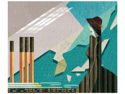 Taking A Walk design editorial illo illustration photoshop