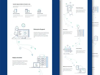 Enterprise And Team Page business chat colaboration enterprise interface landing page message modern page team ui ux web app