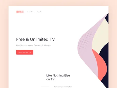 TV platform. Landing Page. colors landing page media pattern tech tv tv platform ui ux website