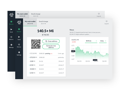 IOTA wallet concept - light version concept crypto design iota wallet
