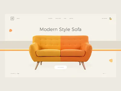 Decor. color e commerce ecommerce furniture giga landing product shop sofa tamarashvili
