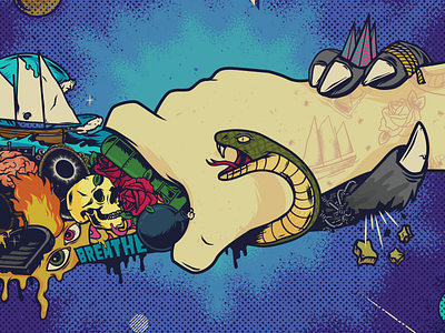 Loyal Panic album attack cover design illustration illustrator music panic pop punk