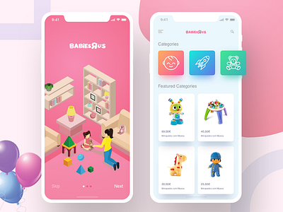 Toys R Us Online shop android animated app designer icon icons illustrations interaction design material design prototyping ui user experience ux