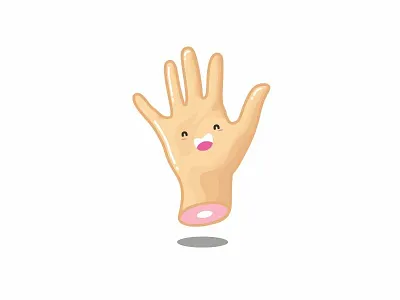 Hifive! artwork character hand happy illustration toon vector