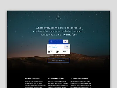 IOTA Landing Page blockchain clean crypto cryptocurrency flat iota landing page minimal tangle typography