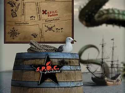 Fall Pirate & Kraken Flyer clothing flyer kraken pirate sea seagull ship skull