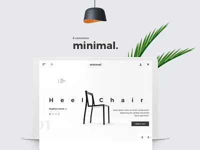 E-commerce Minimal Website awesome website dribbble shot ecommerce website furniture website graphic design minimal minimal furniture minimal website minimal website design product website uxui website designing