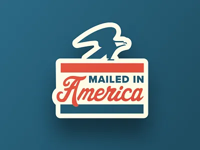 Mailed In America Lapel Pin america americana iconic lapel pin mailman red white and blue travel usps