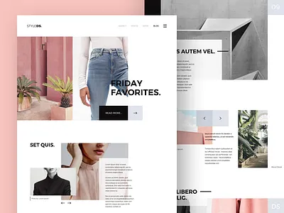 Styledc / models agency blog clean fashion landing models web white