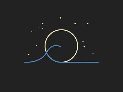 Waves illustration lines minimal ocean sea vector water waves