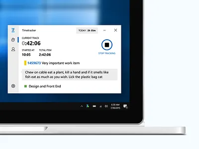 7pace Timetracker Windows App 7pace app clean client desktop developer minimalistic timetracker ui windows