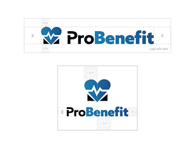 ProBenefit - logo for medical services blue design heart logo logo logodesign medical services