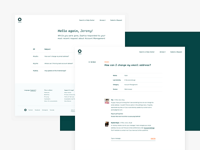 Submit A Request chat clean conversation finance fintech help centre minimal responsive support type web website